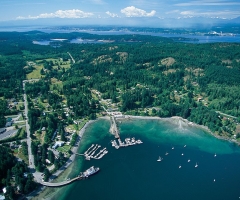 Aerial view of Quadra Island, credit: Destination BC/Tom Ryan