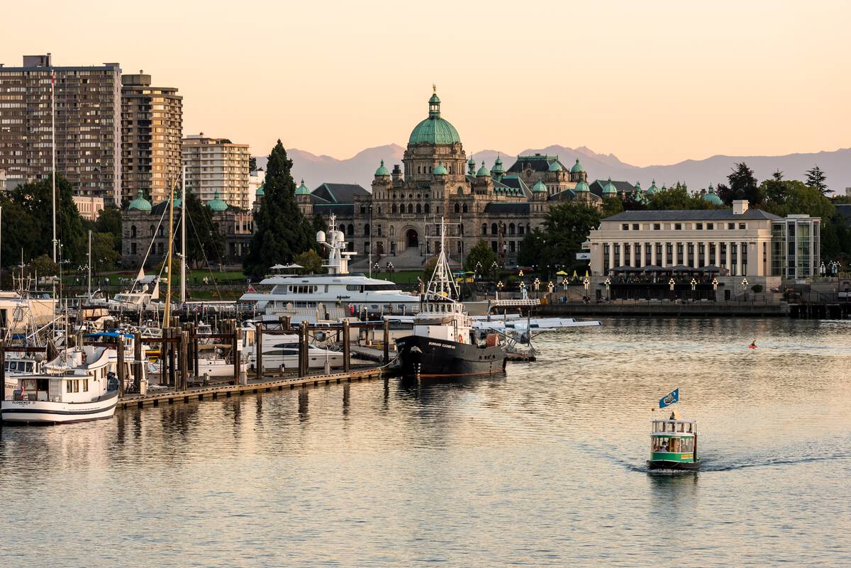 Inner Harbour marina with the Parliament Buildings in the background