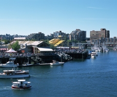 Granville Island in False Creek, credit Destination BC/Albert Normandin