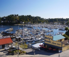 Gibsons Landing, home of the Beachcombers, credit Sunshine Coast Tourism