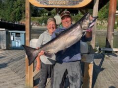 Brown's Bay Resort - salmon catch