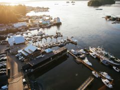 Tofino Resort + Marina - aerial view of marina