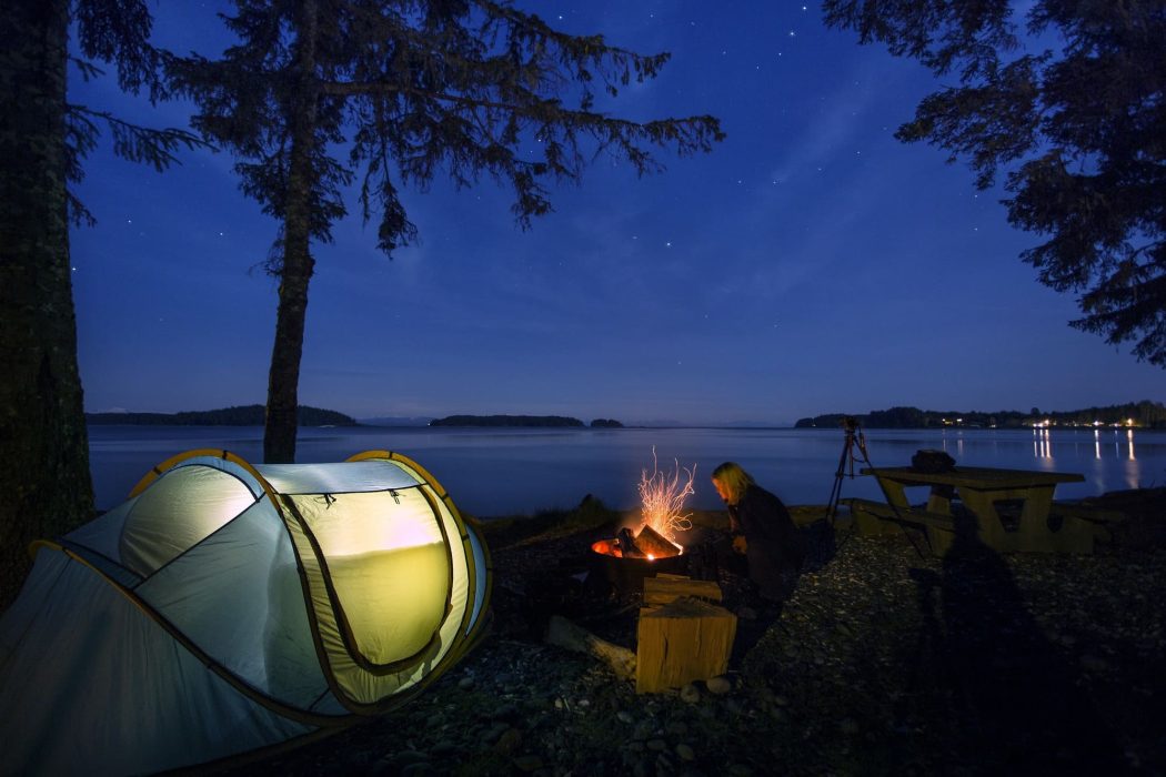 Beach camping under the stars - Vancouver Island North