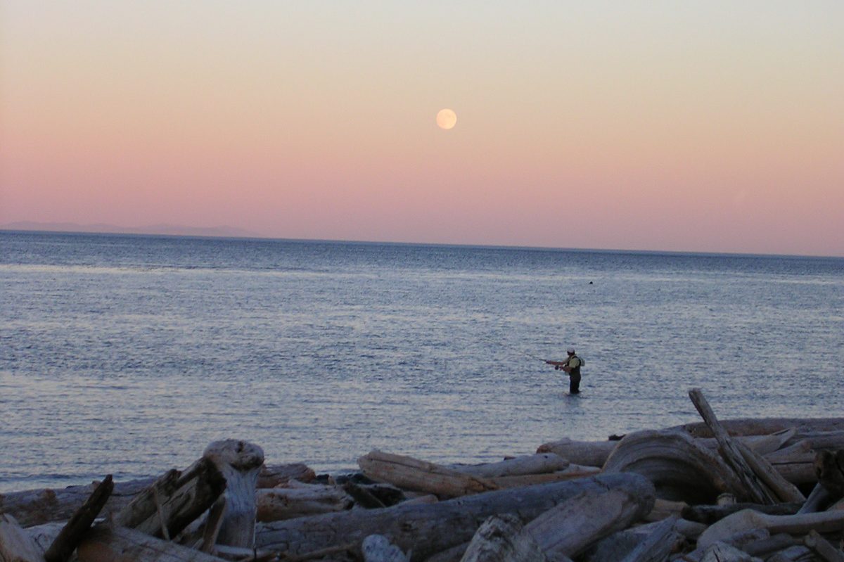 Fishing at Rotary Beach British Columbia coast